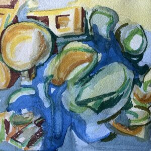 Mixed Media: Abstract in Chartreuse